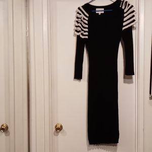Nicole miller size M long sleeved black dress